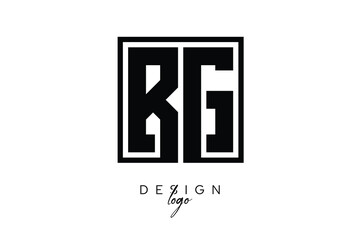 RG Double Letter Monogram Logo – Bold Square Typography Initials for Modern Branding, Identity & Professional Design