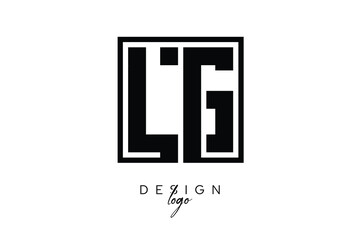 LG Double Letter Monogram Logo – Bold Square Typography Initials for Modern Branding, Identity & Professional Design