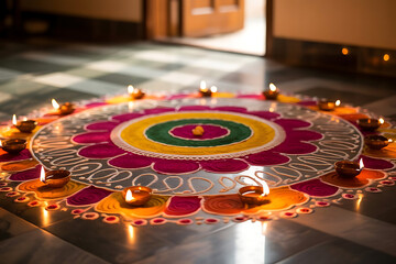 Diwali festival of light candles