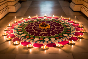 Diwali festival of light candles