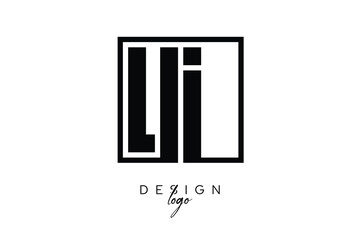 VI Double Letter Monogram Logo – Bold Square Typography Initials for Modern Branding, Identity & Professional Design