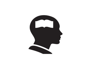 Knowledge silhouette icon vector illustration solid black learning and education