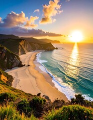 Scenic coastal sunset (2)