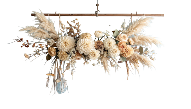 Dried flower arrangement