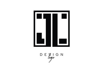 JL Double Letter Monogram Logo – Bold Square Typography Initials for Modern Branding, Identity & Professional Design