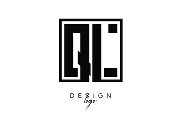 QL Double Letter Monogram Logo – Bold Square Typography Initials for Modern Branding, Identity & Professional Design