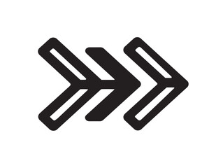 Line Arrows Chevrons and Directions silhouette icon vector modern navigation indicator set