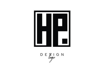 HP Double Letter Monogram Logo – Bold Square Typography Initials for Modern Branding, Identity & Professional Design
