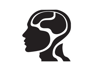 Machine Learning silhouette icon vector illustration solid black artificial intelligence