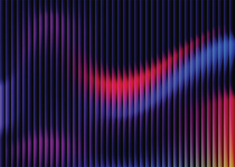 Abstract gradient wave background, colorful vertical lines pattern. Digital vector abstract gradient background with a futuristic flowing light and 3D illusion effect.