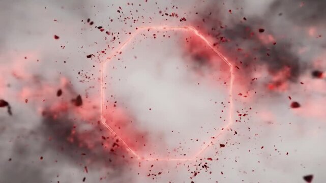 Abstract red circle design
