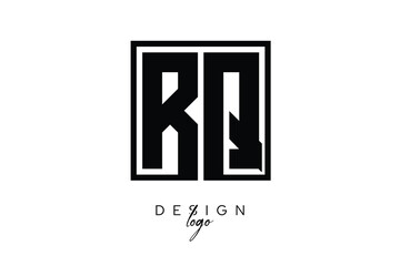 RQ Double Letter Monogram Logo – Bold Square Typography Initials for Modern Branding, Identity & Professional Design