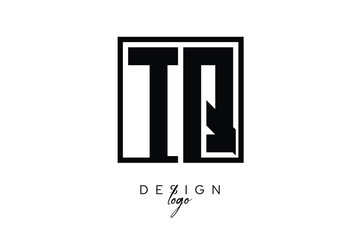 TQ Double Letter Monogram Logo – Bold Square Typography Initials for Modern Branding, Identity & Professional Design