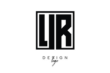 VR Double Letter Monogram Logo – Bold Square Typography Initials for Modern Branding, Identity & Professional Design