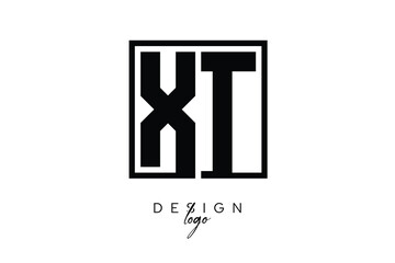 XT Double Letter Monogram Logo – Bold Square Typography Initials for Modern Branding, Identity & Professional Design
