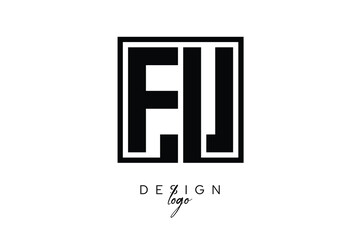 FV Double Letter Monogram Logo – Bold Square Typography Initials for Modern Branding, Identity & Professional Design