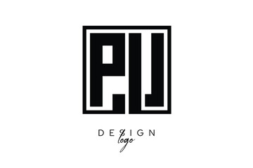 PV Double Letter Monogram Logo – Bold Square Typography Initials for Modern Branding, Identity & Professional Design