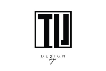 TV Double Letter Monogram Logo – Bold Square Typography Initials for Modern Branding, Identity & Professional Design