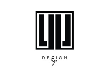 VV Double Letter Monogram Logo – Bold Square Typography Initials for Modern Branding, Identity & Professional Design