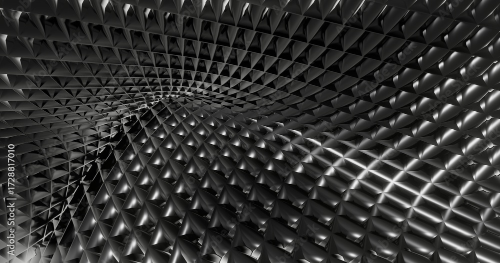 Poster abstract black background geometric pattern of design 3d render