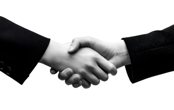 handshake, two people shaking hands, transparent background png file,.png