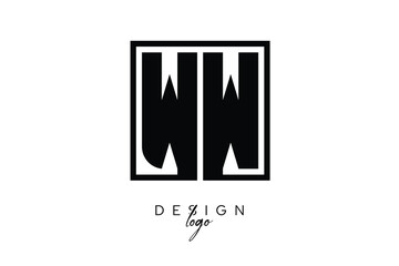 WW Double Letter Monogram Logo – Bold Square Typography Initials for Modern Branding, Identity & Professional Design