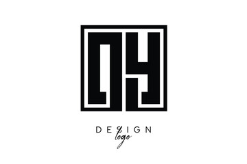 DY Double Letter Monogram Logo – Bold Square Typography Initials for Modern Branding, Identity & Professional Design