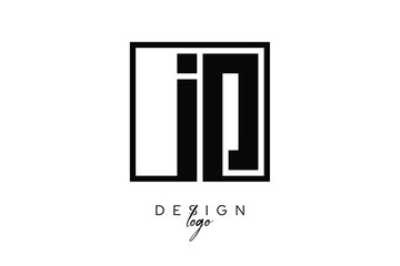 ID Double Letter Monogram Logo – Bold Square Typography Initials for Modern Branding, Identity & Professional Design