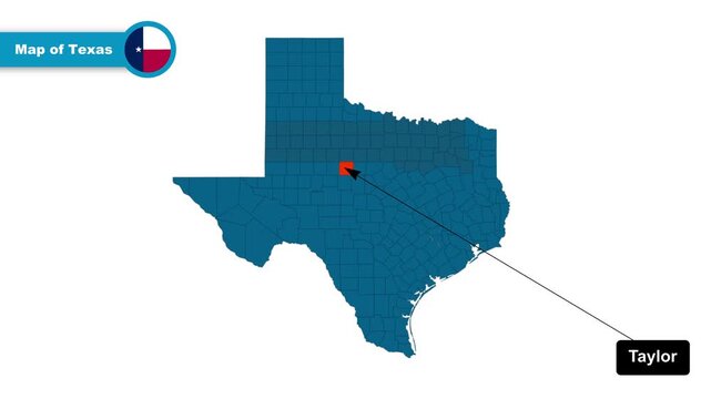 Taylor Map Video, Texas map, Political Map of Texas, Texas United States, with all states, national flag and borders, travel, education, geography, and global studies.