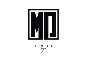 MD Double Letter Monogram Logo – Bold Square Typography Initials for Modern Branding, Identity & Professional Design