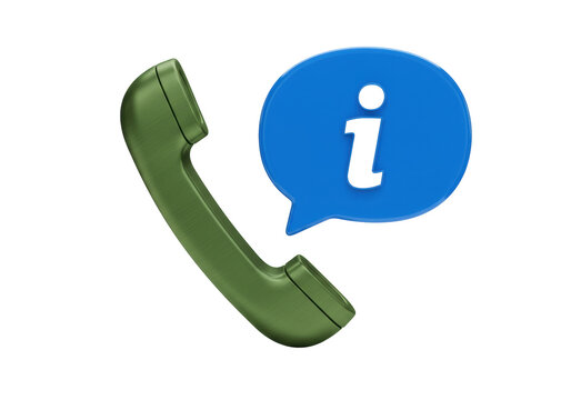 Isolated telephone receiver with information bubble for support help assistance service