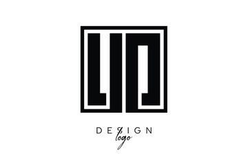 UD Double Letter Monogram Logo – Bold Square Typography Initials for Modern Branding, Identity & Professional Design