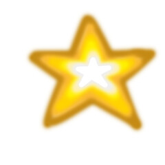 golden star isolated on white background