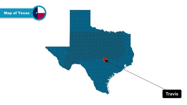 Travis Map Video, Texas map, Political Map of Texas, Texas United States, with all states, national flag and borders, travel, education, geography, and global studies.
