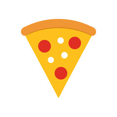 Vector art of slice of pepperoni pizza