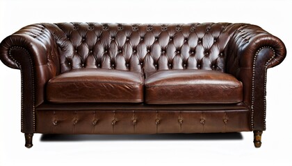 luxury vintage brown leather sofa