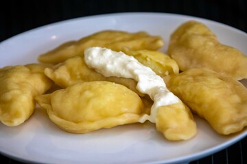 The best, most perfect, and most traditional Ukrainian food, known as perohê or pierog. Typical Christmas food. Mother's food. A fond memory.