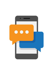 Online chat social media icon. Messaging Icon on white Background stock illustration