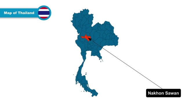 Nakhon Sawan Map Video, Thailand map, Political Map of Thailand, with all states, national flag and borders, travel, education, geography, and global studies.