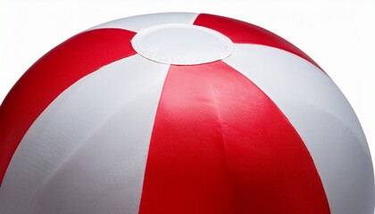 red white beach ball isolated on white background