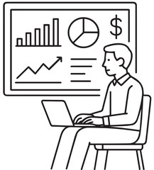 business man with laptop