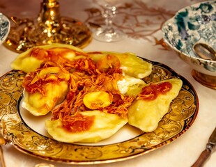 The best, most perfect, and most traditional Ukrainian food, known as perohê or pierog. Typical Christmas food. Mother's food. A fond memory.