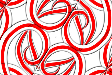 paper cut Beautiful classic design colourful background with flower leaf line art pattern of indonesian culture traditional batik	