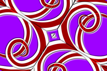 paper cut Beautiful classic design colourful background with flower leaf line art pattern of indonesian culture traditional batik	