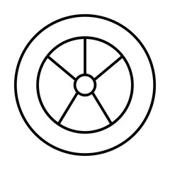 Fototapeta premium tyre line icon