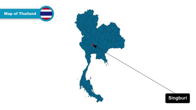 Singburi Map Video, Thailand map, Political Map of Thailand, with all states, national flag and borders, travel, education, geography, and global studies.