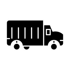 delivery truck glyph icon