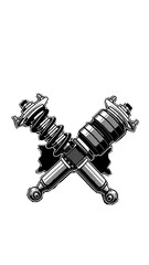 Two crossed torches, a symbol of knowledge