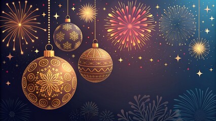 Abstract Neon Fireworks and Colorful Wave Light Festival Background —AI GENERATED  