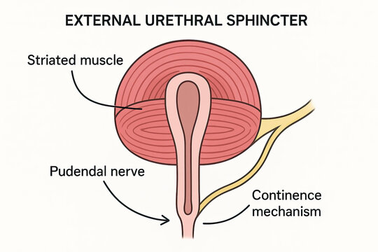 Diagram of the External Urethral Sphincter and Continence Mechanism